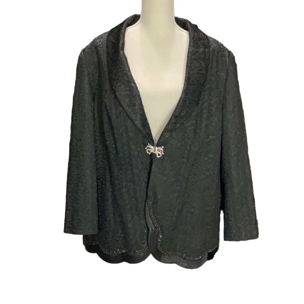 Vintage Italia Exclusive Women’s Evening Jacket Embellished Hem Size 20W